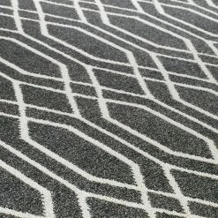 Xrug Outdoor Rugs Outdoor Rug Grey Moroccan Trellis Geometric Patterned Mat For Garden Patio