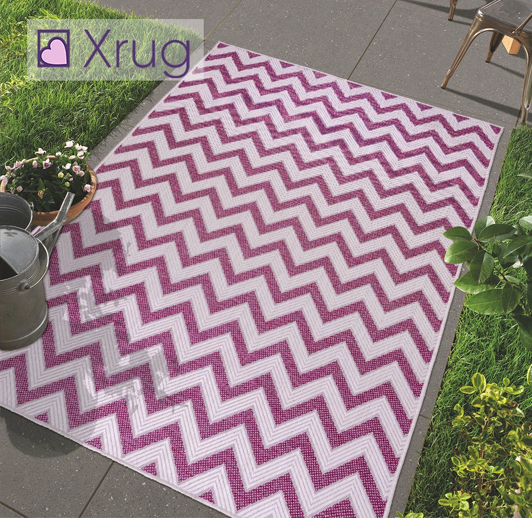 Xrugs Indoor Outdoor Rug Pink Cream White Zig Zag Pattern Mat Water Resistant Carpet 1 Xrugs Indoor Outdoor Rug Pink Cream White Zig Zag Pattern Mat Water Resistant Carpet