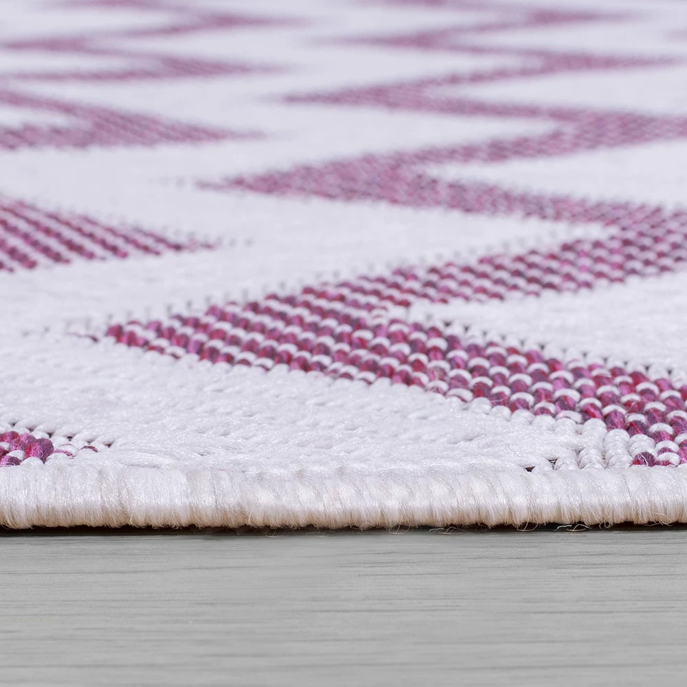 Xrugs Indoor Outdoor Rug Pink Cream White Zig Zag Pattern Mat Water Resistant Carpet 3 Xrugs Indoor Outdoor Rug Pink Cream White Zig Zag Pattern Mat Water Resistant Carpet