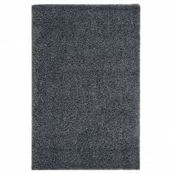 Xrug Dark Grey Fluffy Rug Large Small Runner 4cm Long Pile For Bedroom Living Room Charcoal Shaggy Carpet Mat Modern