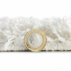 Xrug Modern Cream Fluffy Rug Large Small Runner 4cm Long Pile For Bedroom Living Room White Cream Shaggy Carpet Mat