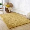 Xrug Modern Mustard Fluffy Rug Large Small Runner 4cm Long Pile For Bedroom Living Room Gold Shaggy Carpet Mat