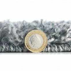 Xrug Modern Grey Fluffy Rug Large Small Runner 4cm Long Pile For Bedroom Living Room Silver Grey Shaggy Carpet Mat