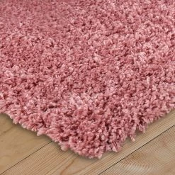 Xrug Modern Pink Fluffy Rug Large Small Runner 4cm Long Pile For Bedroom Living Room Blush Pink Shaggy Carpet Mat