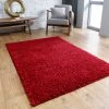 Xrug Red Fluffy Rug Large Small Runner 4cm Long Pile For Bedroom Living Room Shaggy Carpet Mat