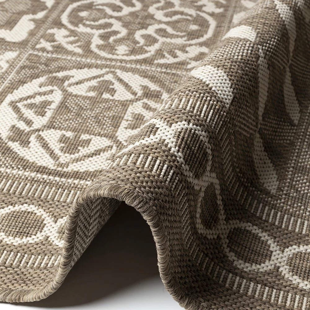 Xrugs Kitchen Rug Taupe Beige Trellis Pattern Floor Mat Flat Woven Hard Wearing Carpet 3 Xrugs Kitchen Rug Taupe Beige Trellis Pattern Floor Mat Flat Woven Hard Wearing Carpet