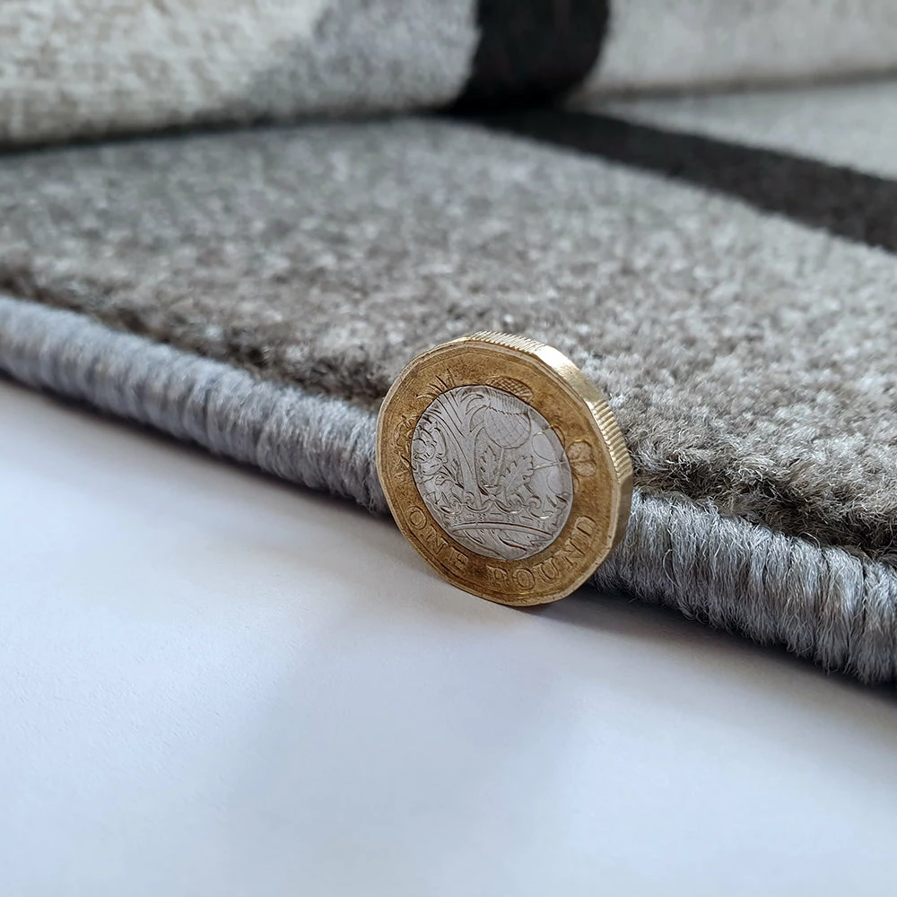 Xrugs Large Modern Rug Grey Ivory Abstract Pattern Mat Woven Small Bedroom Carpet New