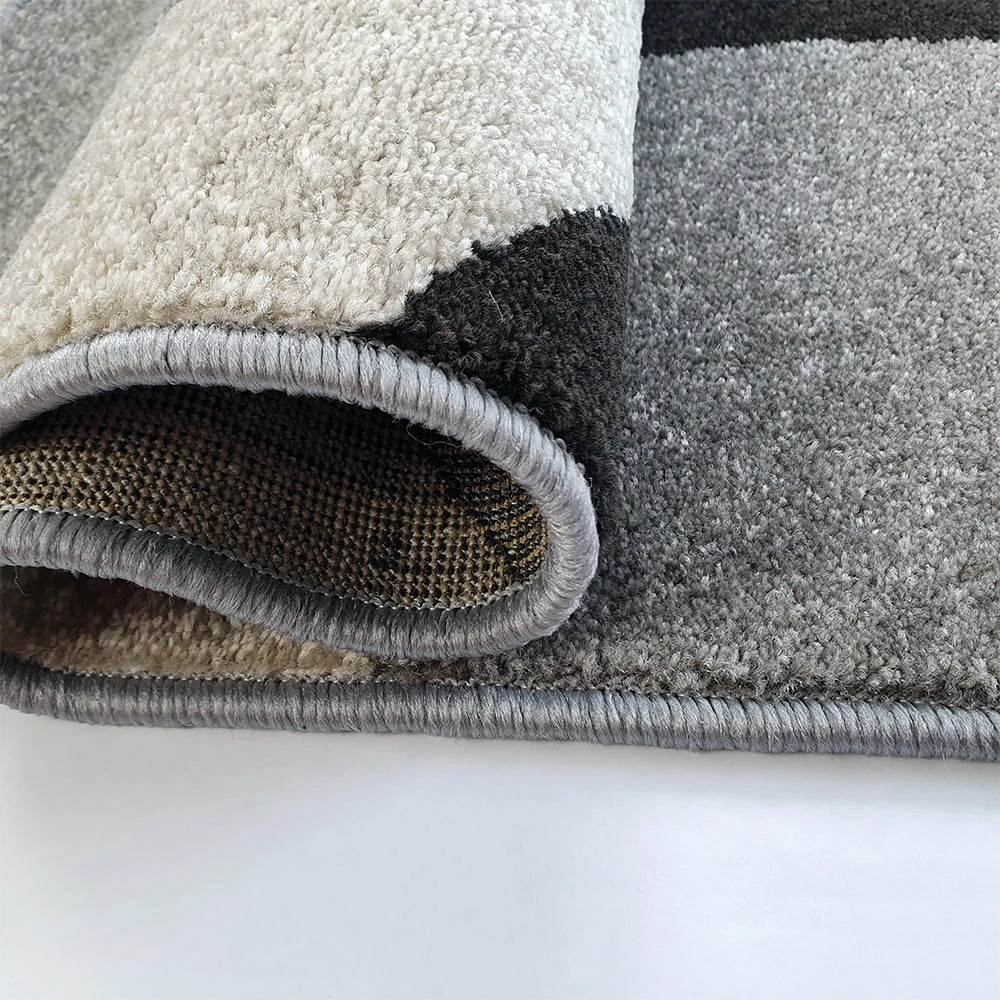 Xrugs Large Modern Rug Grey Ivory Abstract Pattern Mat Woven Small Bedroom Carpet New