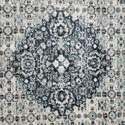 Xrugs Vintage Oriental Rug Grey And Blue Traditional Modern Design Large Small Carpet