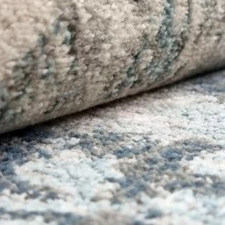 Xrugs Abstract Rug Grey Blue Modern Marble Design Carpet Large Small Living Room Bedroom Area Carpet