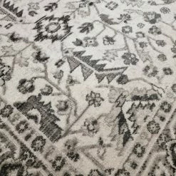 Xrugs Cream And Grey Rug Modern Vintage Pattern Bedroom Living Room Large Small Carpet