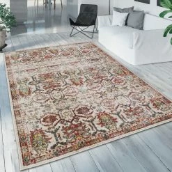 Xrugs Vintage Distressed Rug Beige Traditional Multicoloured Faded Pattern Large Small Modern