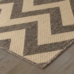 Xrugs Modern Kitchen Rug Chevron Zig Zag Grey Beige Sisal Look Carpet Mat Runner Small Large