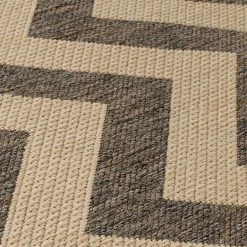 Xrugs Modern Kitchen Rug Chevron Zig Zag Grey Beige Sisal Look Carpet Mat Runner Small Large