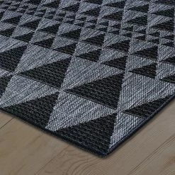Xrugs Modern Non Slip Rug Indoor Grey Black Geometric SISAL Look Flatweave Carpet Large Small Runner 9 Xrugs Modern Non Slip Rug Indoor Grey Black Geometric SISAL Look Flatweave Carpet Large Small Runner