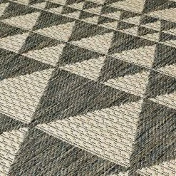 Xrugs Heavy Duty Kitchen Rug Non Slip Geometric Grey Beige Sisal Look Small Large Runner Carpet Mat Modern