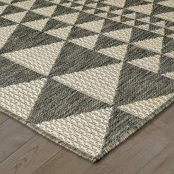 Xrugs Modern Non Slip Rug Indoor Grey Beige Geometric SISAL LOOK Flatweave Carpet Large Small Runner