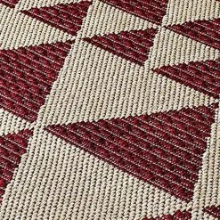 Xrugs Non Slip Rug Red Beige Indoor Flatweave Sisal Look Carpet Hallway Runner Large Small