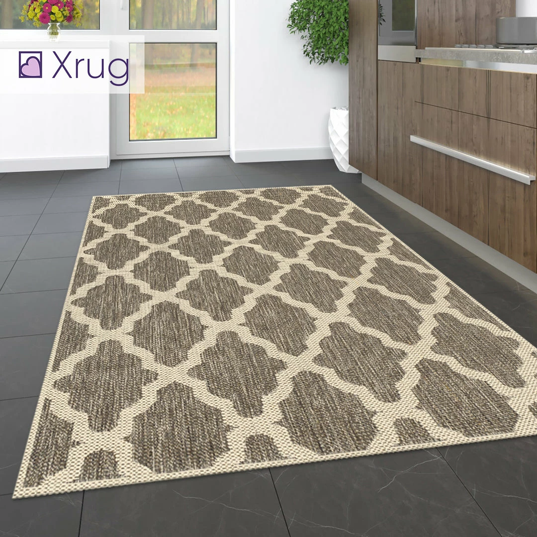 Xrugs Heavy Duty Kitchen Rug Grey Beige Sisal Look Trellis Carpet Mat Runner Small Large 1 Xrugs Heavy Duty Kitchen Rug Grey Beige Sisal Look Trellis Carpet Mat Runner Small Large