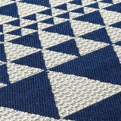 Xrugs Non Slip Rug Indoor Navy Blue Cream Geometric Flatweave Sisal Look Living Room Carpet Hallway Runner Large Small Modern