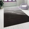 Xrugs Modern Abstract Rug Low Pile Dark Brown Grey Floor Carpet For Bedroom Lounge Mat