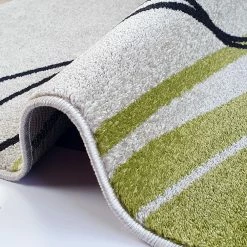 Xrugs Modern Designer Rug Lime Green Ivory Abstract Pattern Carpet Bedroom Lounge Mat