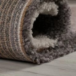 Xrugs Modern Rug Pale Pink Beige Grey Geometric Thick Pile Carpet Small Large Room Mat