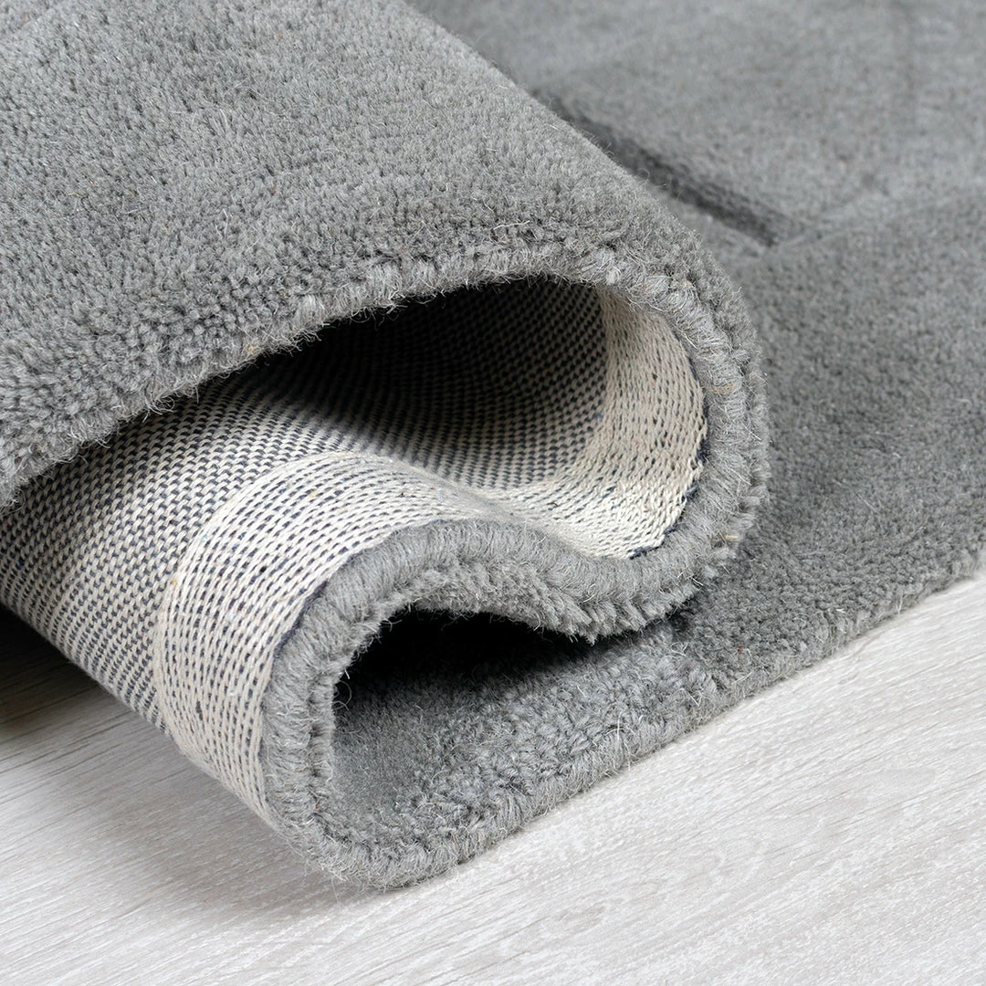 Xrugs Grey Rug Bedroom Living Room Plain Circle Tufted Pattern Large Small Carpet Mat 2 Xrugs Grey Rug Bedroom Living Room Plain Circle Tufted Pattern Large Small Carpet Mat