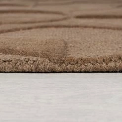 Xrugs Modern Brown Patterned Rug Plain Living Room Bedroom Geometric Carpet Mat Large Small