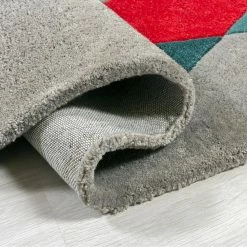 Xrugs Multi Colour Rug Modern Geometric Pattern Mat Small Large Living Room Carpet New