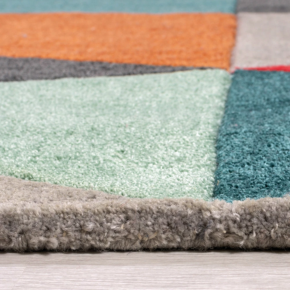 Xrugs Multi Colour Rug Modern Geometric Pattern Mat Small Large Living Room Carpet New