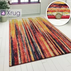 Xrugs Multi Colour Rug Striped Pattern Floor Mat Smal Large Living Room Bedroom Carpet
