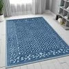 Xrug Navy Blue Rug Extra Large Small Cheap Carpet For Living Room Bedroom Small Flat Weave + Low Pile