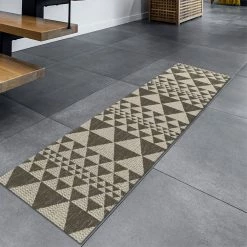 Xrugs Modern Non Slip Rug Indoor Grey Beige Geometric SISAL LOOK Flatweave Carpet Large Small Runner