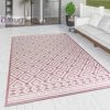 Xrug Outdoor Rug Dusky Pink Cream Diamond Large XL Small For Garden Patios Decking Gazebo Soft Woven Geometric Mat Outdoor Rugs