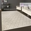 Xrugs Beige Cream Rug Trellis Pattern Geometric Flat Weave Large Small Runner Round Circle Carpet Mat