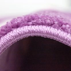 Xrugs Purple Floral Rug Butterfly Kids Hand Carved Pattern Carpet Children Bedroom Mat