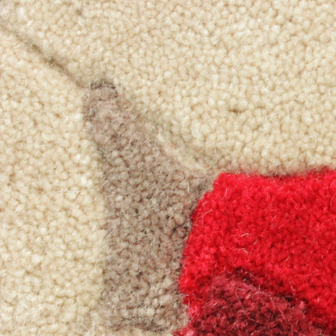 Xrugs Red Beige Rug Thick Soft Carpet Hand Carved Floral Pattern Small Large Circle XL 6 Xrugs Red Beige Rug Thick Soft Carpet Hand Carved Floral Pattern Small Large Circle XL