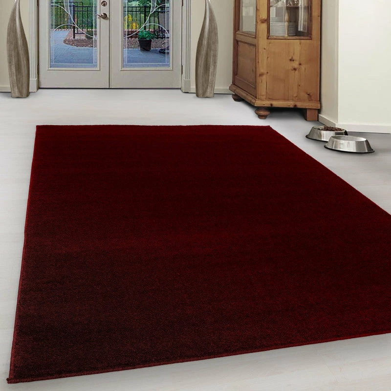 Xrugs Red Rug Modern Contemporary Small Large Plain Carpet Mat For Living Room Floor