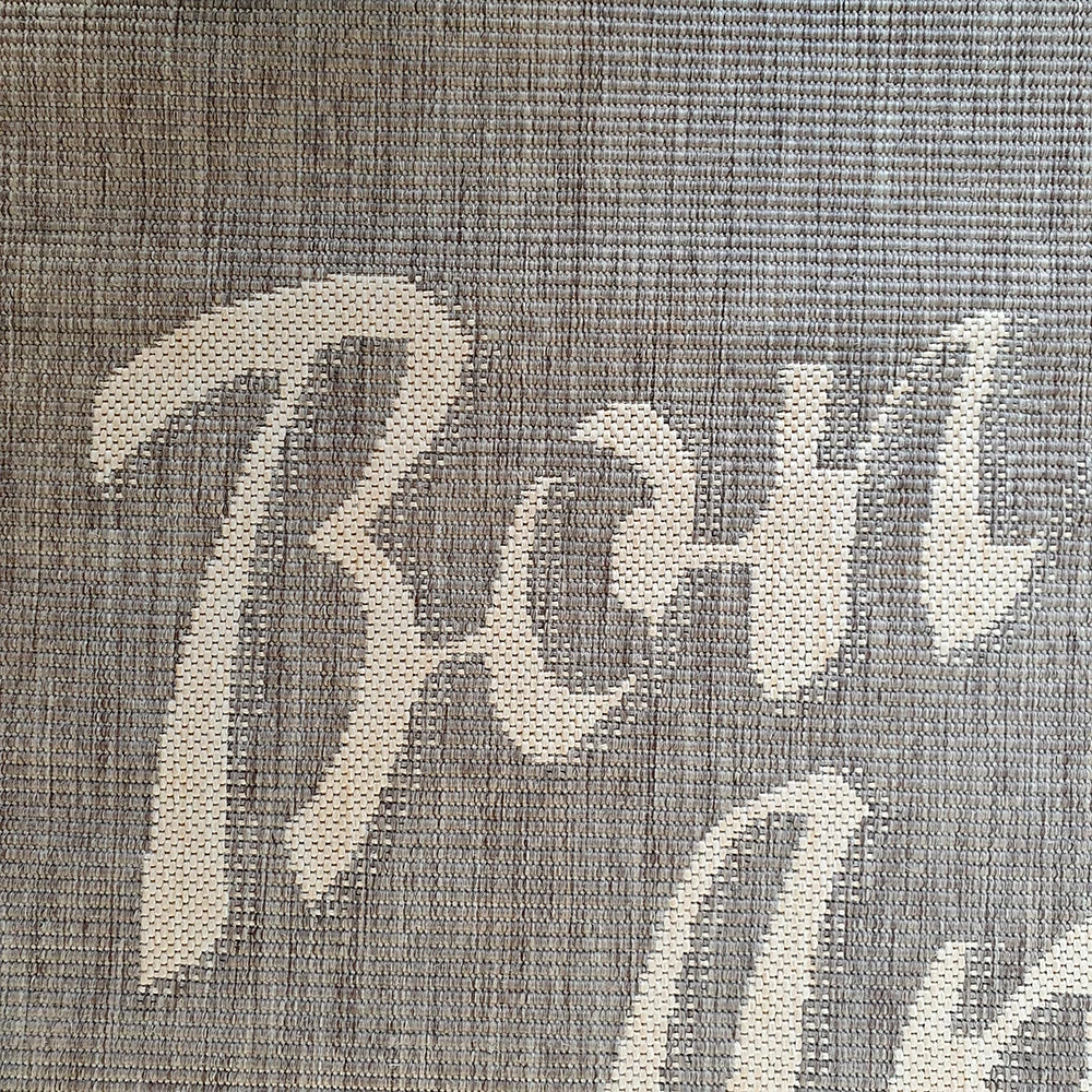 Xrugs Rug For Kitchen Brown Sisal Look Bon Appetit Pattern Carpet New Hard Wearing Mat