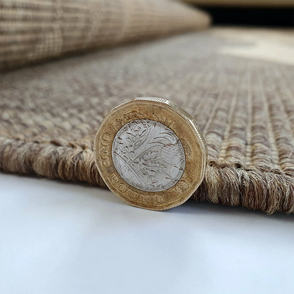 Xrugs Rug For Kitchen Brown Sisal Look Bon Appetit Pattern Carpet New Hard Wearing Mat