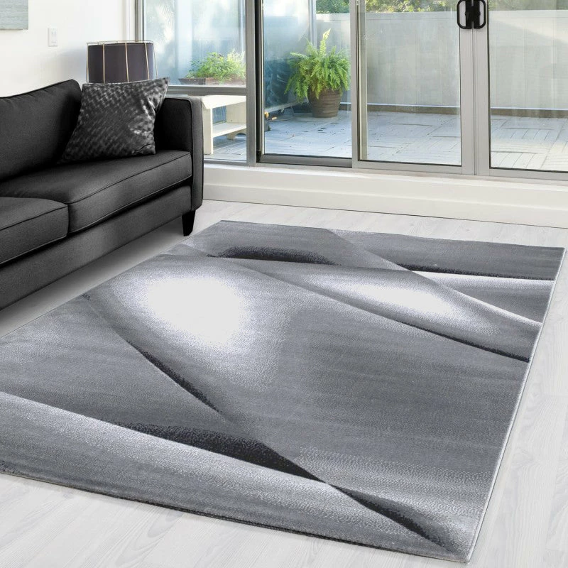 Xrugs Silver Grey Abstract Rug Small X Large Modern Pattern Carpet Bedroom Floor Mats