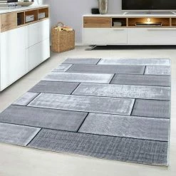 Xrugs Modern Rug Black Grey Brick Wall Pattern Mats Small Large Bedroom Hallway Carpet