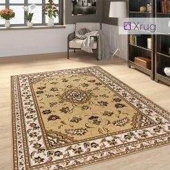 Xrugs Beige Oriental Rug Carpet Large Small Runner Traditional Vintage Patterned Mat