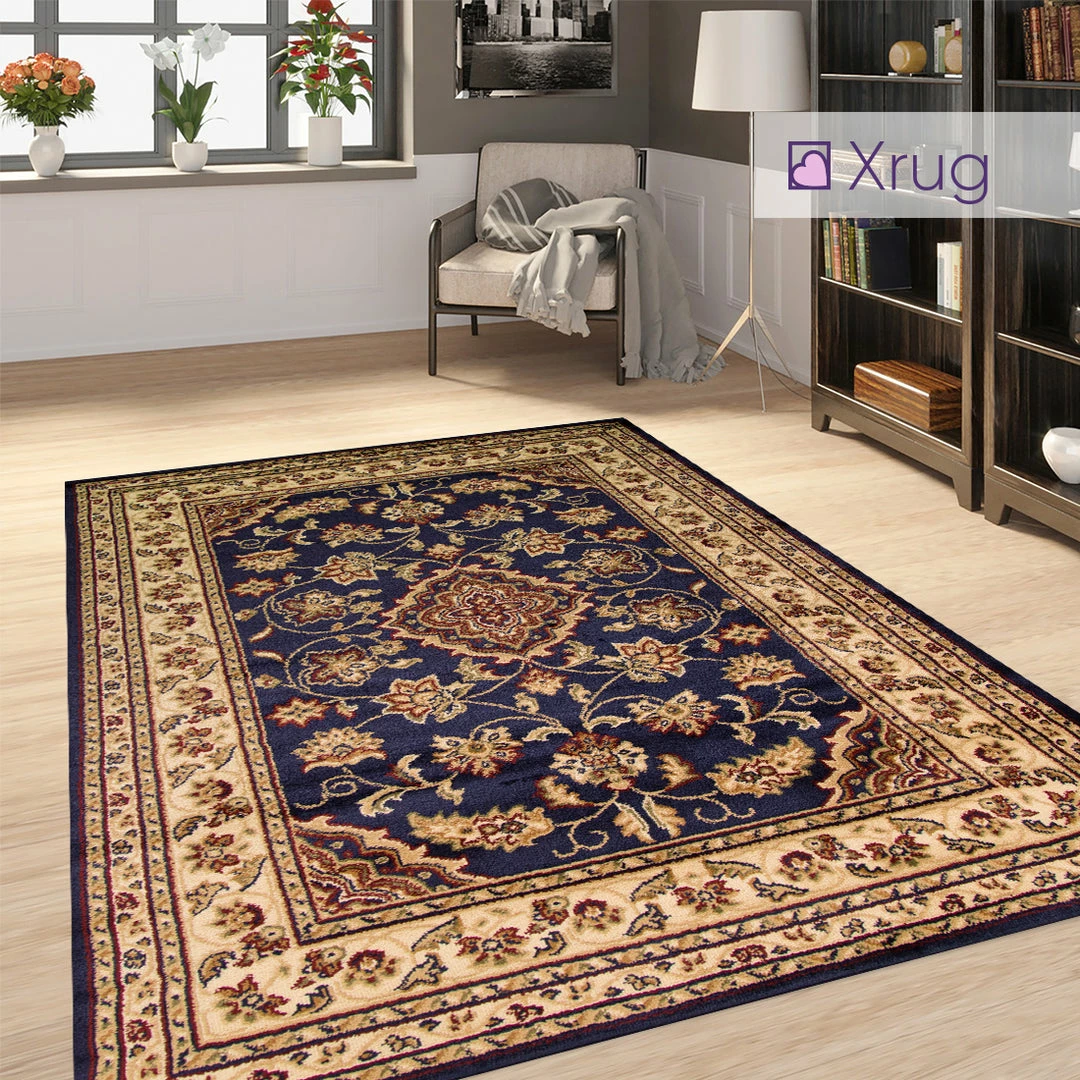 Xrugs Navy Traditional Rug Oriental Blue Carpet Large Small Runner Vintage Bedroom Mat Modern 1 Xrugs Navy Traditional Rug Oriental Blue Carpet Large Small Runner Vintage Bedroom Mat Modern