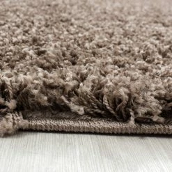 Xrugs Fluffy Rug Modern Beige Shaggy Long Pile Mats Small X Large Lounge Carpet Round