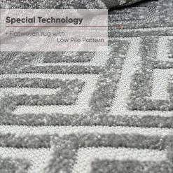 Xrug Outdoor Rugs Outdoor Rug Grey Large XL Small Patio Garden Decking Geometric Soft Woven Mat