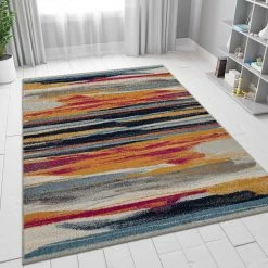Xrugs Multicoloured Abstract Rug For Living Room Bedroom Large Small Striped Carpet Modern