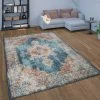 Xrugs Blue Outdoor Rug Multicolored Oriental Large XL Decking Garden Patio Balcony Mat