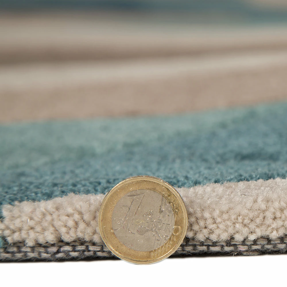 Xrugs Teal Rugs Beige Hand Carved Pattern Abstract Carpet Bedroom Mat Small Large XL Modern